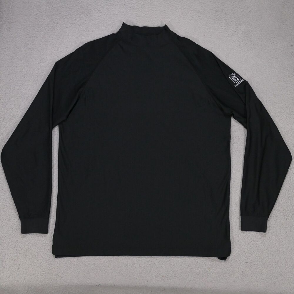 FootJoy Mock Neck Shirt Black Mens XL TPC Craig Ranch Golf Club Long Sleeve